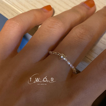 TWOR STUDIO exclusive original design s925 sterling silver winding Pearl chain handmade ring simple fashion