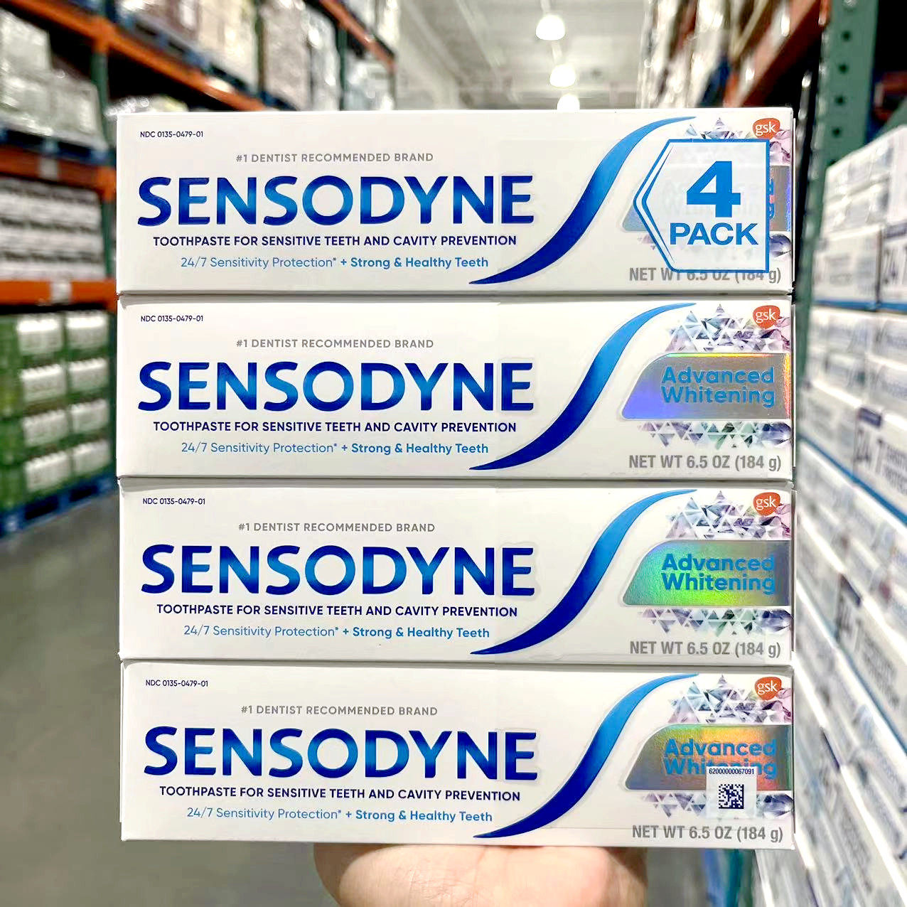 Sensodyne plaid anti-allergic repair toothpaste 184g x 4, imported from ...