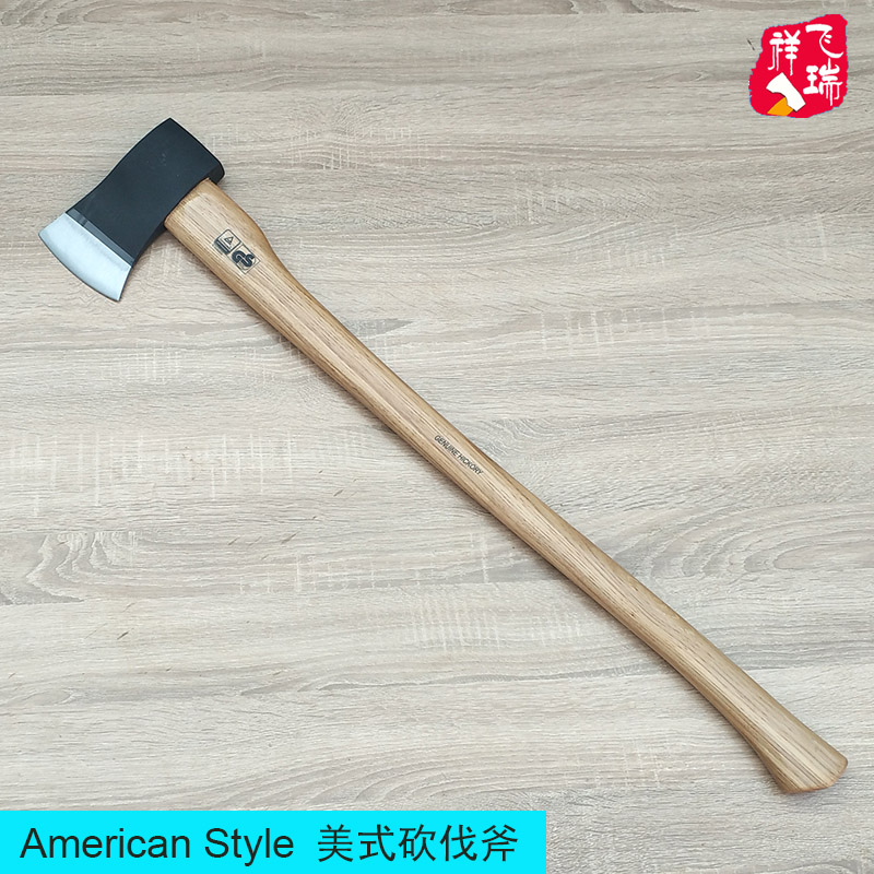 American large cutting axe logging axe fire axe open mountain axe chopping wood axe forging axe imported pecan wood handle