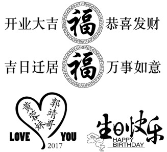 handle or head laser text icon opening, moving, getting married, expressing love, remembering blessings