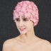 Thời trang không đội mũ hoa cánh hoa nữ kích thước lớn Tóc dài cá tính không thấm nước mũ bơi Mũ bơi