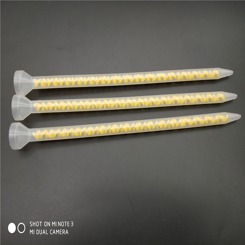 Mixing pipe MS0632 mixed rubber pipe static mixed glue nozzle AB glue stirring rod round mouth spiral double-set rubber barrel head