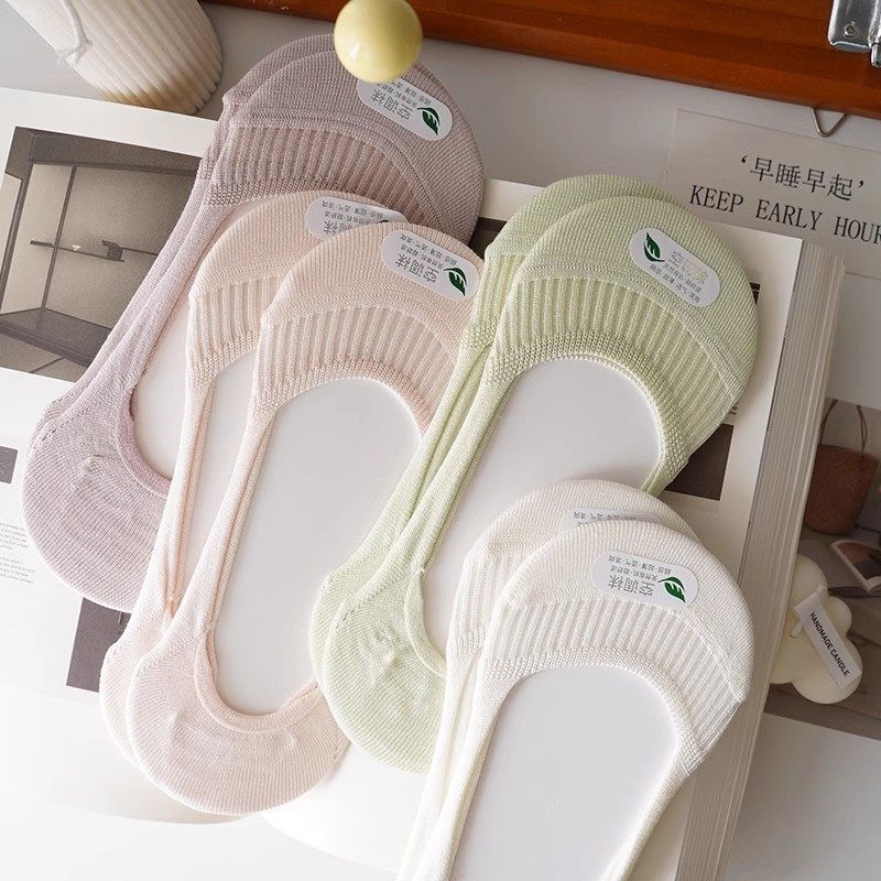 女性用シームレス、ローカット、目立たない、滑り止め、ヒール対応、薄手、夏用、純綿のショートソックス。ハイヒールやシングルシューズに最適です。