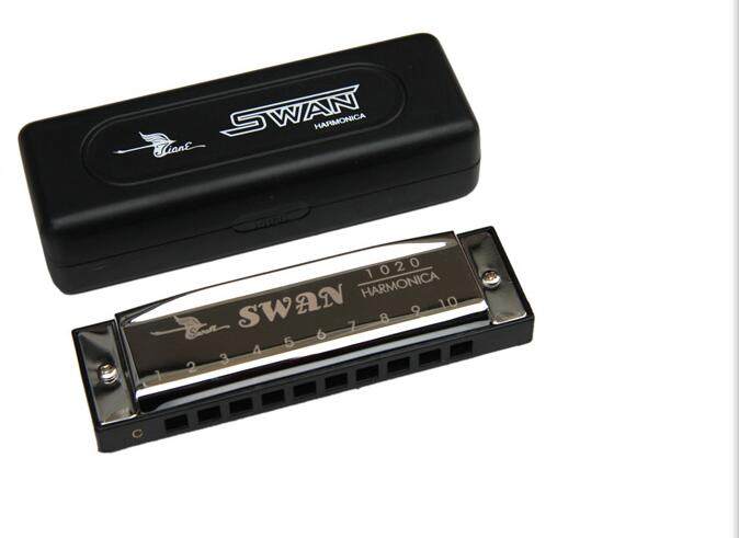 Swan SW1020H-3 10 Hole Advanced Blues Harmonica in C Key