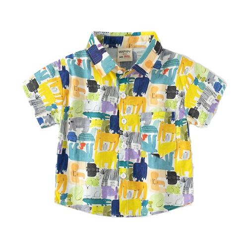 Летняя рубашка для мальчиков, детская летняя одежда, детская одежда