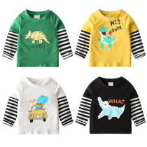 Boy T-Shirt Long Sleeve Spring Autumn Pure Cotton 2022 Autumn Clothes Children Dress New Korean Version Tide Baby Blouses Children Jersey