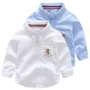 Áo sơ mi trẻ em nam tay dài 2018 phiên bản mới của Hàn Quốc cho trẻ em mặc áo sơ mi cotton cho bé trai mùa thu áo sơ mi trắng áo sơ mi trẻ em nam hàn quốc