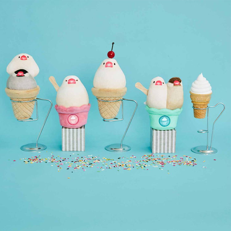 Japan imports white bird ice cream spoon deduction package for bird bird department Fenri Himmong Japan creative gift Christmas