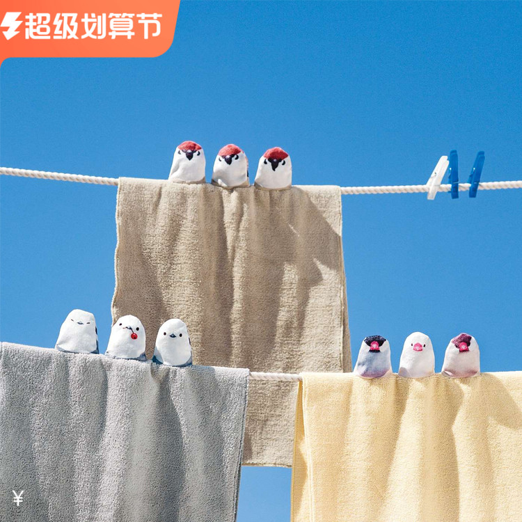Japan Imports Standing Bird Towels Fenri Himmong Birds Towels Creative Design Gifts Christmas New Year's Day