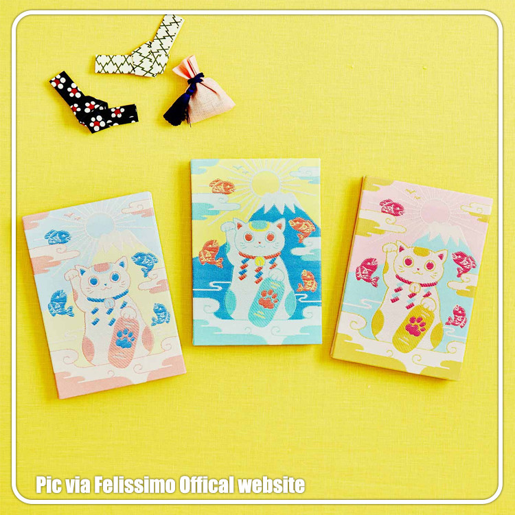 Japan imports Jingjiao process cover recruited cat Zhu print book Fenli Shimong Cat Department creative tourism gift girls