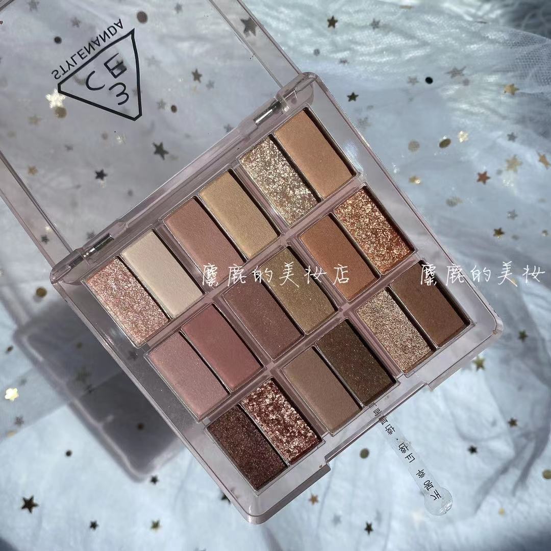 3CE Eye Shadow Pan Smoke Powder Pan Recipes Blue Nine Palace Lattice Eye Shadow Overtake Test Color Portable Taro Clay Color Pumpkin Color