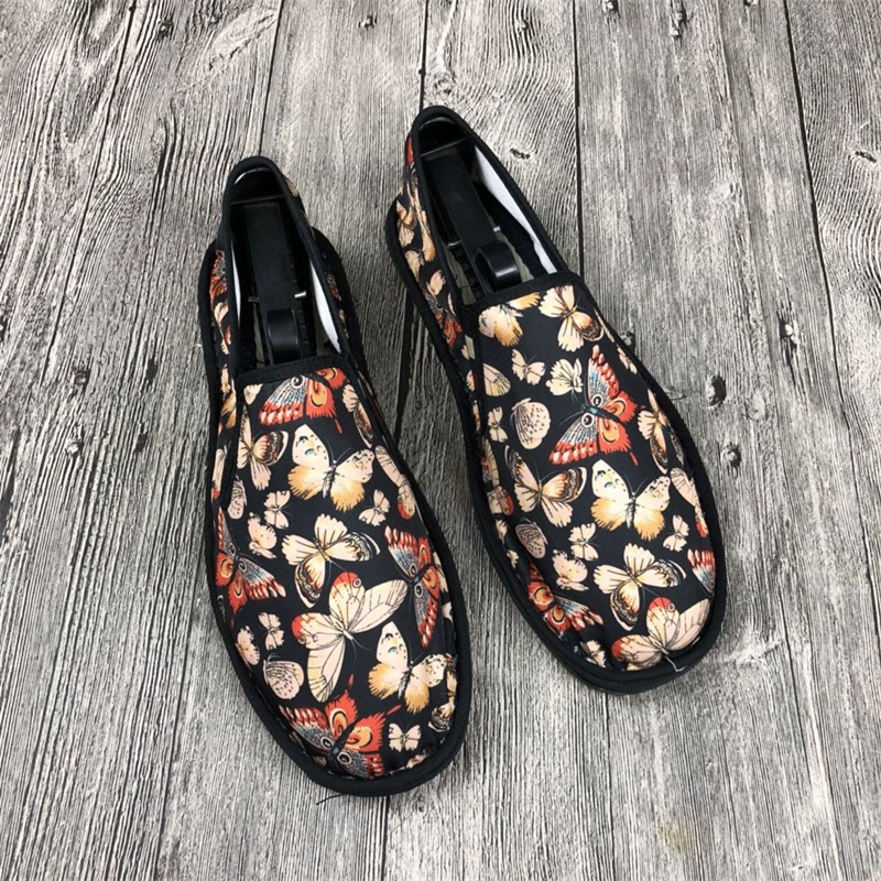 Mùa hè thoáng khí Xishan giày vải nam hoa mới giày vải thấp để giúp giày Bắc Kinh cũ mềm đế giày hàng ngày lái xe xã hội - Giày thấp