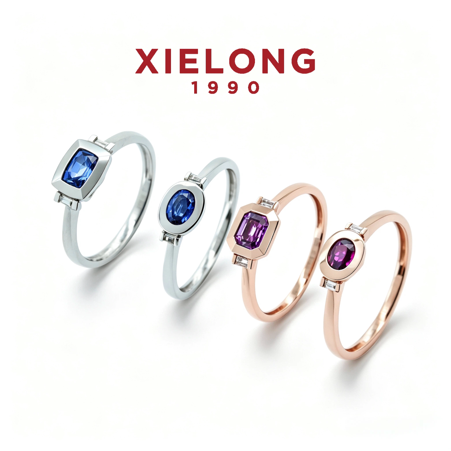 Xielong Platinum/18K Gold Sapphire Ring Certificate
