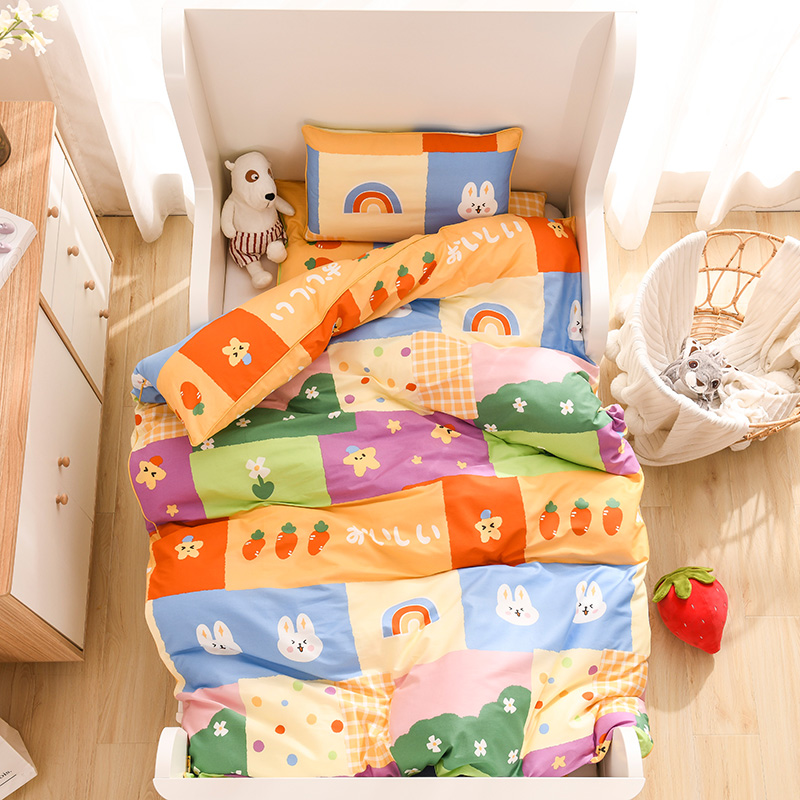 Kindergarten quilt three-piece set cotton nap futon pure cotton children six-piece set baby winter bedding