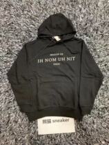 ih nom uh nit 19ss strange things black and white basic letter logo hooded sweatshirt hoodie