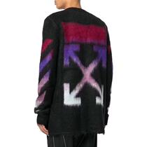 OFF-WHITE C O VIRGIL ABLOH ORIGINAL BLACK PURPLE BLACK GREEN GRADIENT MOHAIR ARROW SWEATER