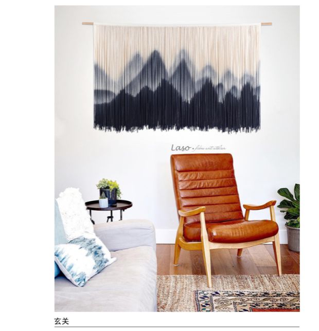 LASO Trang trí B & B nổi bật Phong cách Bắc Âu Phòng khách Phòng ngủ Nền Tapestry Mới Trung Quốc Gói mềm Phòng trà Tranh tấm thảm treo tường