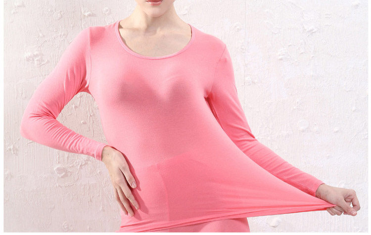 Chất lượng mỏng phần cotton nhiệt đồ lót xà cạp quần nữ mùa thu quần dài đáy áo sơ mi cổ tròn Slim phù hợp đồ lót nữ