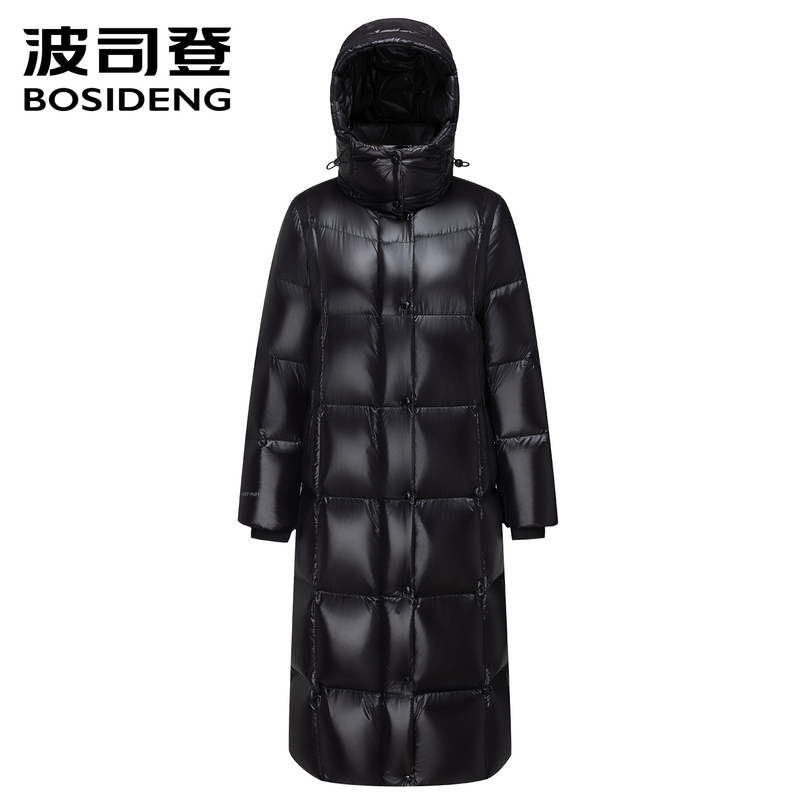 Bosideng Women's Long down Coat over the Knee 2025 Winter New Fashion Puffer Detachable Hood Goose down Jacket
