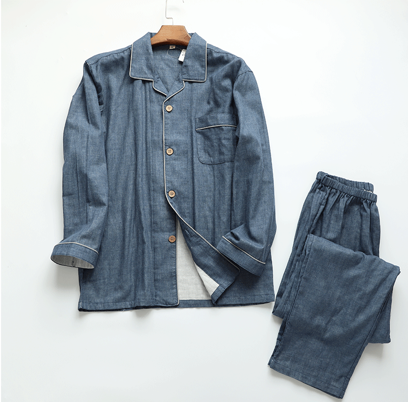 Bộ đồ ngủ cotton nam mùa xuân và mùa thu không in đôi nam nữ tay dài mùa hè mỏng phần tay ngắn sợi cotton dịch vụ nhà kích thước lớn đồ ngủ nữ
