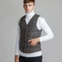 Mùa thu đông 2018 xuống áo vest cotton trung niên nam vest kinh doanh bình thường cổ chữ V xu hướng size dày 8690 áo khoác mùa đông nam