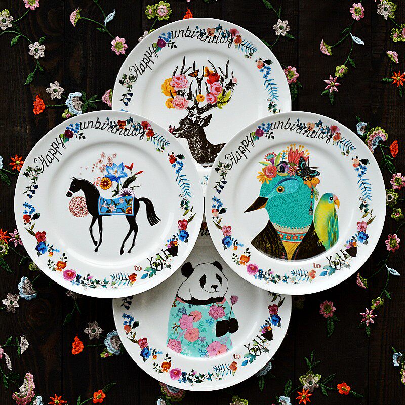 Elandirfa Style Country Bone Porcelain West Dinner Plate Snack Plate Home Plate Joe Relocating Birthday Wedding Gifts
