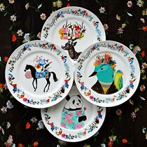 Erandil French Country Bone China Western Plate Dim Sum Plate Home Cuisine Birthday Wedding Gift