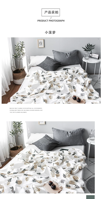 Moonlight Home Dệt Network Red Sheets Single Piece Cotton Nhỏ Dứa tươi Tờ in Ký túc xá Sinh viên Sheets Đơn - Khăn trải giường