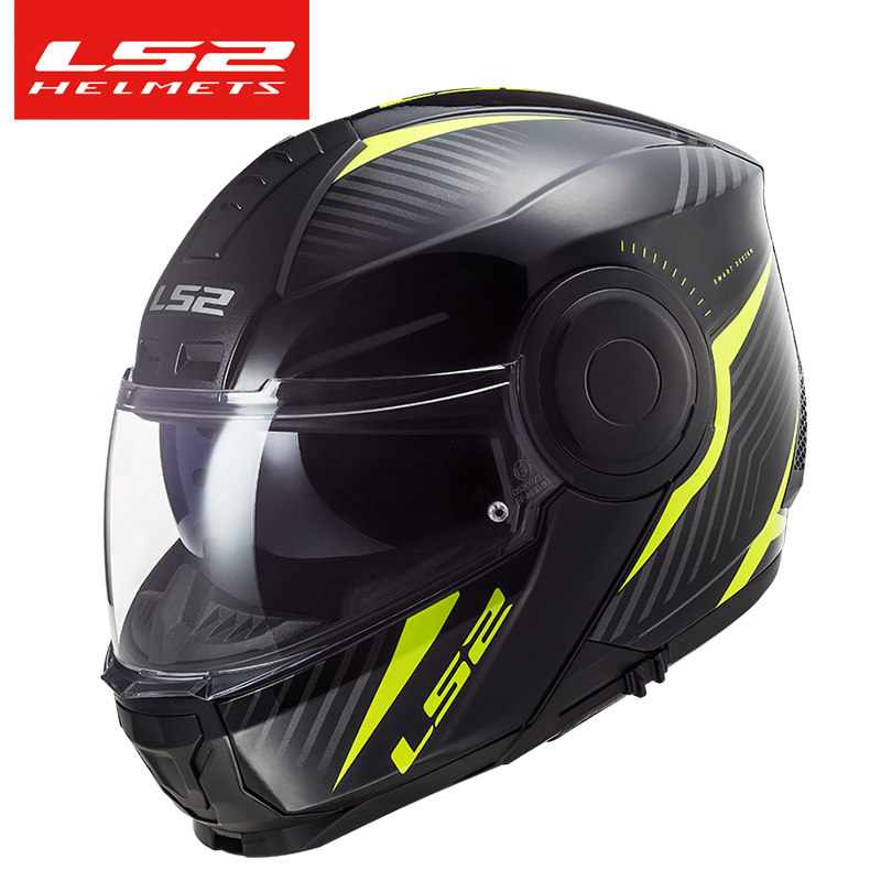 2020 new LS2 locomotive uncovered helmet anti-fog double lens locomotive full helmet racing helmet men and women four seasons summer