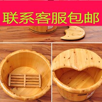 Wooden barrel soak foot bath tub head wooden dip foot basin adult child uncovered manicure home foot washing