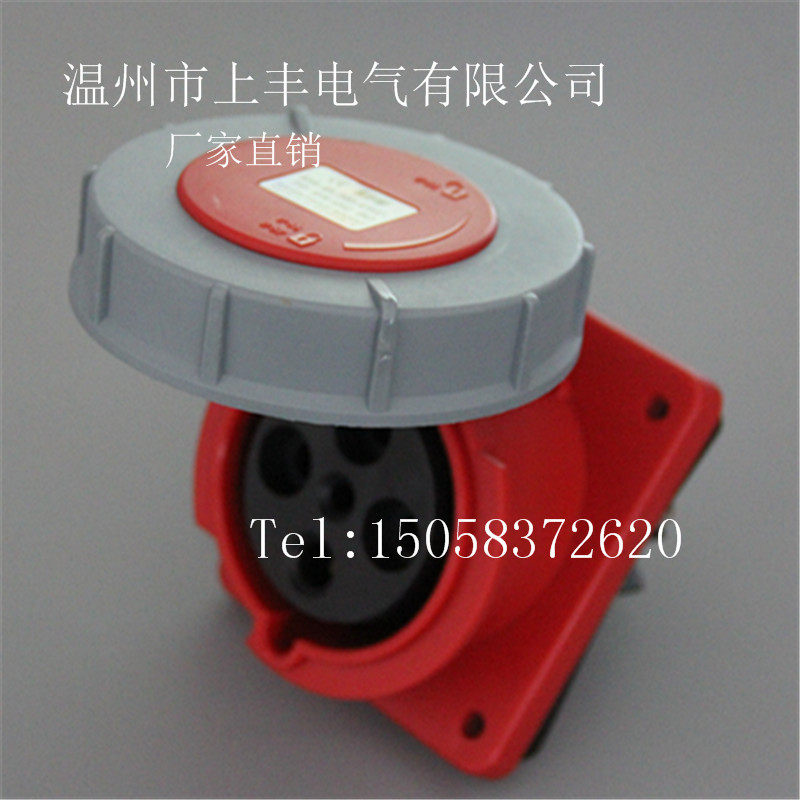 SFE Wenzhou Shangfeng factory direct sale 125A 4P 380V IP67 concealed oblique socket SFN-4442