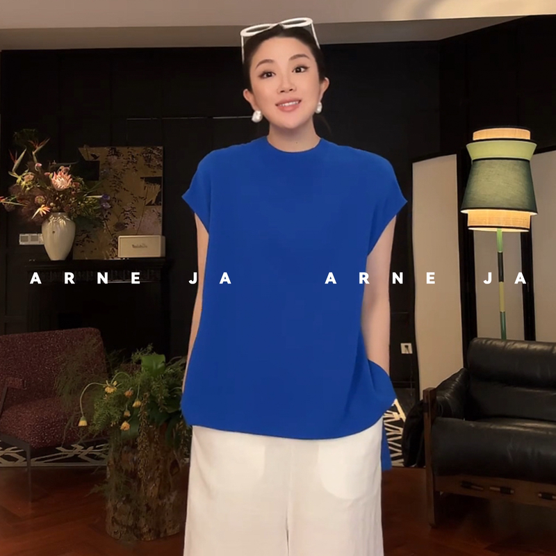 「Arne Ja」“Reconstructing Space” Voluminous, Relaxed, Minimalist Sleeveless T-Shirt Top A1022 「Arne Ja」“Reconstructing Space” Voluminous, Relaxed, Minimalist Sleeveless T-Shirt Top A1022