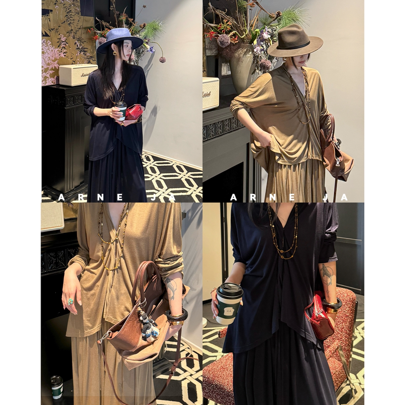 「Arne Ja」Dynamic Aesthetics Tencel Wool Casual Stacked Flowing Silhouette Suit D63Ztz1292