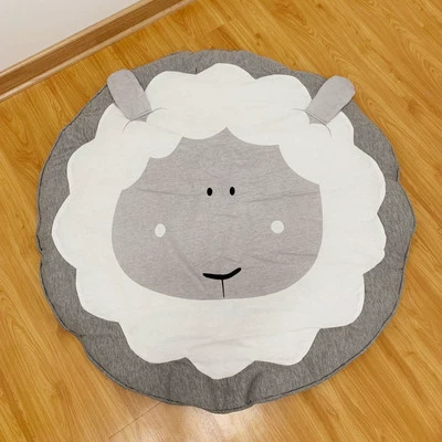 Ковер, нескользящие хлопковые детские качели для ползания, детский круглый игровой коврик, подвесная корзина