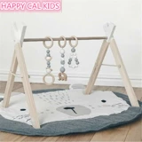 Ковер, нескользящие хлопковые детские качели для ползания, детский круглый игровой коврик, подвесная корзина