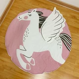 Ковер, нескользящие хлопковые детские качели для ползания, детский круглый игровой коврик, подвесная корзина