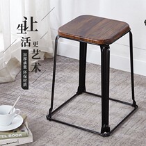 Simple home stool College student dormitory provincial space thickened iron set stool fashion creative high storage stool