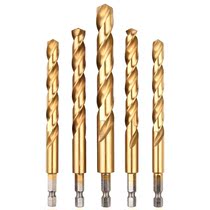 Hexagonal handle titanium-plated twist drill cutter woodworking electric hexagon socket high-speed steel electric batch conversion head metal