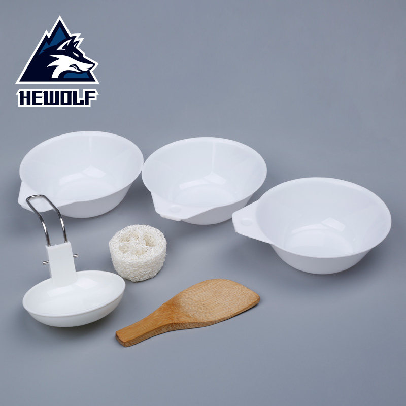 Male wolf outdoor cutlery 6-piece set pot cutlery Picnic picnic utensils 1807