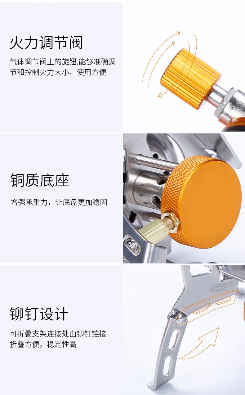 Nam sói bếp ngoài trời bếp gió di động bếp gas hoang dã bếp hoang dã bếp nướng hoang dã cung cấp bộ - Bếp lò / bộ đồ ăn / đồ nướng dã ngoại giá bếp ga mini
