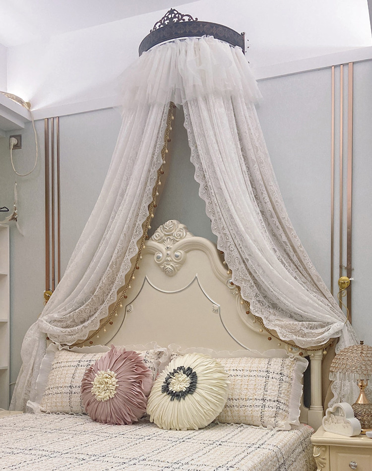 French Style Bed Canopy Elegant Decorative Bed Drapery - Taobao product photo 6