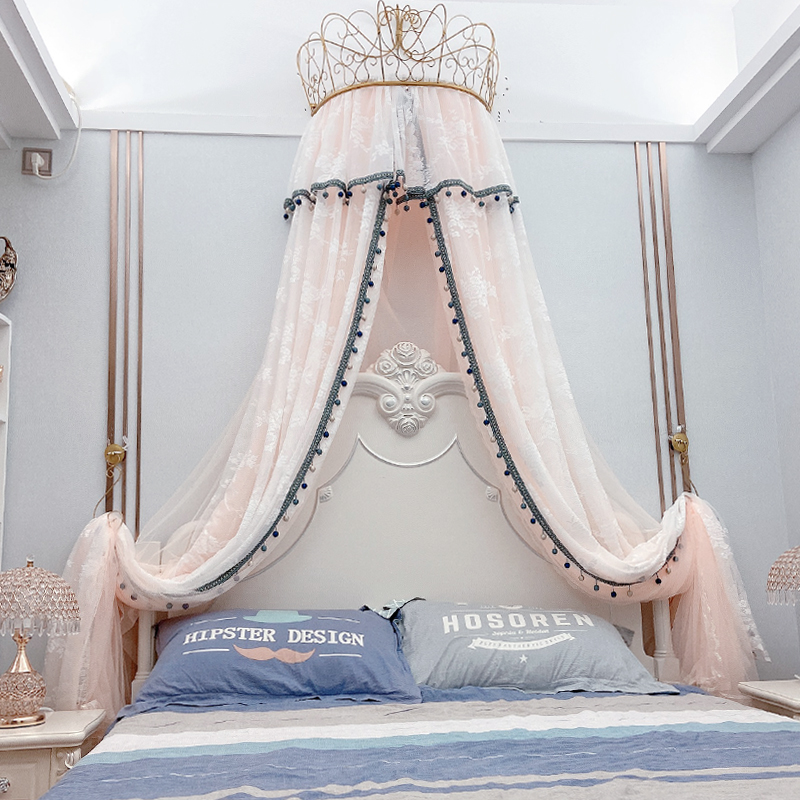 Bed Net Mosquito Net One-piece Home Bedroom Princess Wind Landing Articles Brief Bed Curtain Wedding Wedding house Teen Hearts Bed