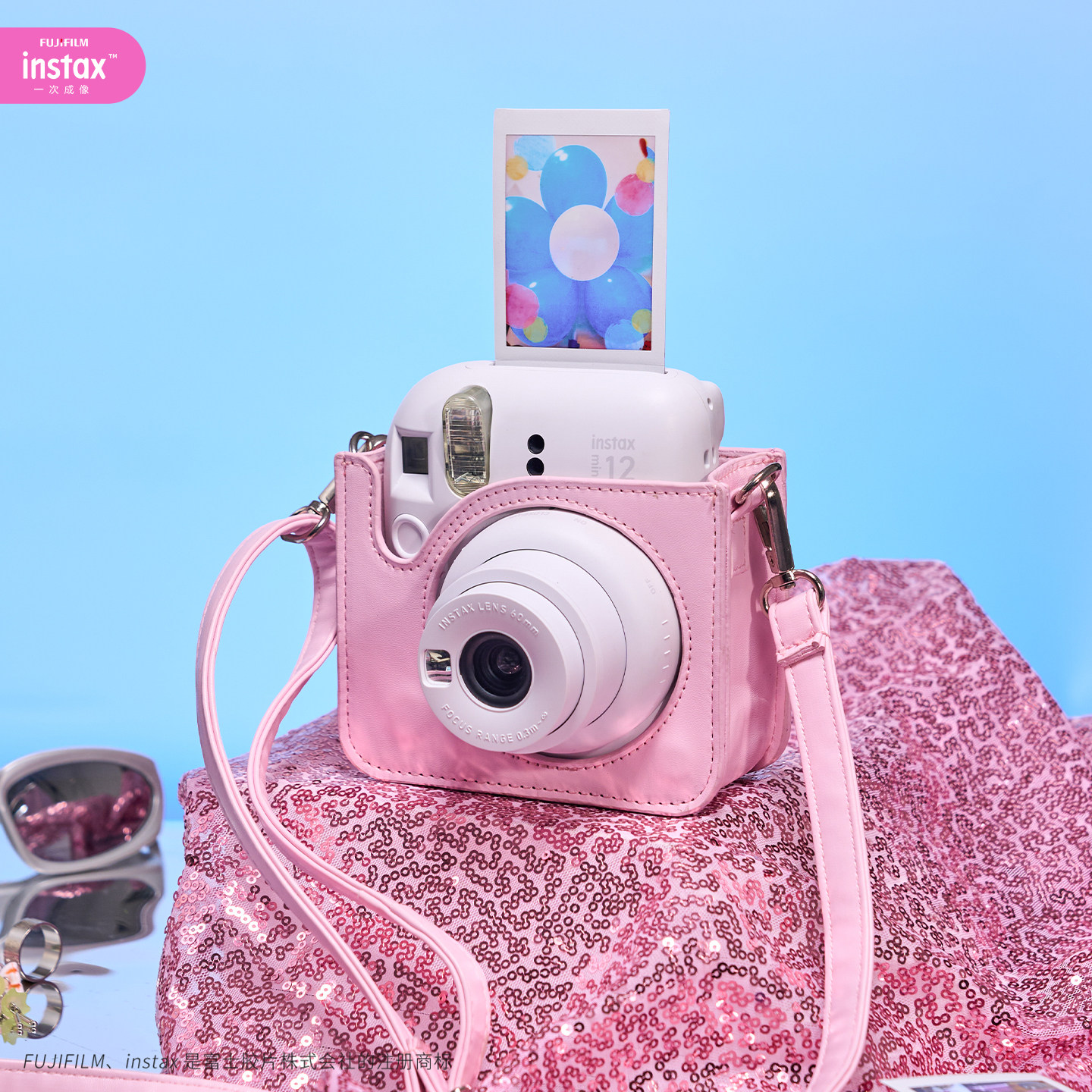 Fujifilm One-Time Imaging Genuine Fashionable Street Artifact Sweetheart Denim Camera Bag 2025 New Style