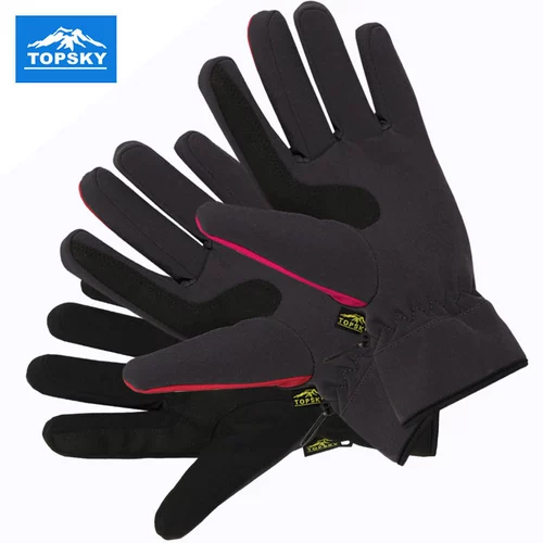 Дорожные ветрозащитные перчатки, зимний спортивный удерживающий тепло бархатный альпинистский лыжный комплект, увеличенная толщина
