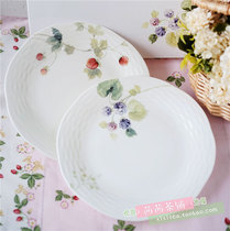 Spot Japan Narumi Chiru Garden Lucys Garden Lucy Garden 20cm Bone Porcelain Flat Disc Pair Disc