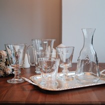 Spot French LA ROCHERE CLASSIC GOLDEN BEE Transparent HIGH-legged WINE glass glass European Style VINTAGE JUG