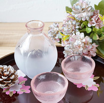 Spot Japan imported Hirota Hirota glass cherry blossom jug wine glass glass cherry blossom wine basket gift box