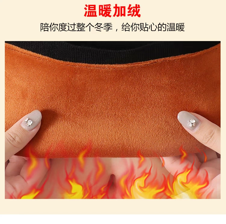 Mùa thu và mùa đông ngắn Slim cộng với áo độn nhung đa năng bên ngoài mặc áo dệt kim chạm đáy với áo không tay nữ