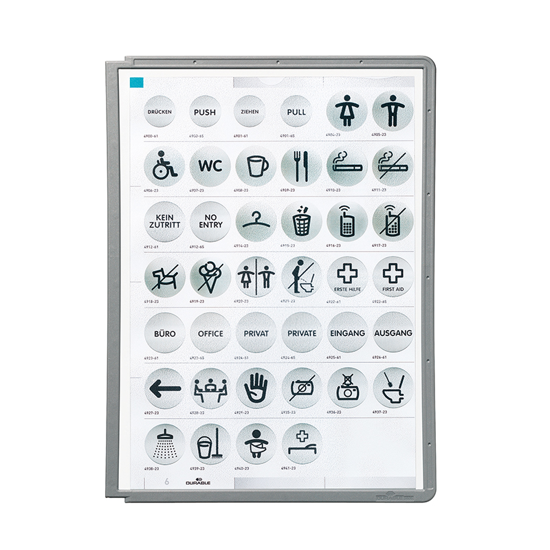 German original imported office supplies Dupel DURABLE high-grade durable plastic loose-leaf (silver)