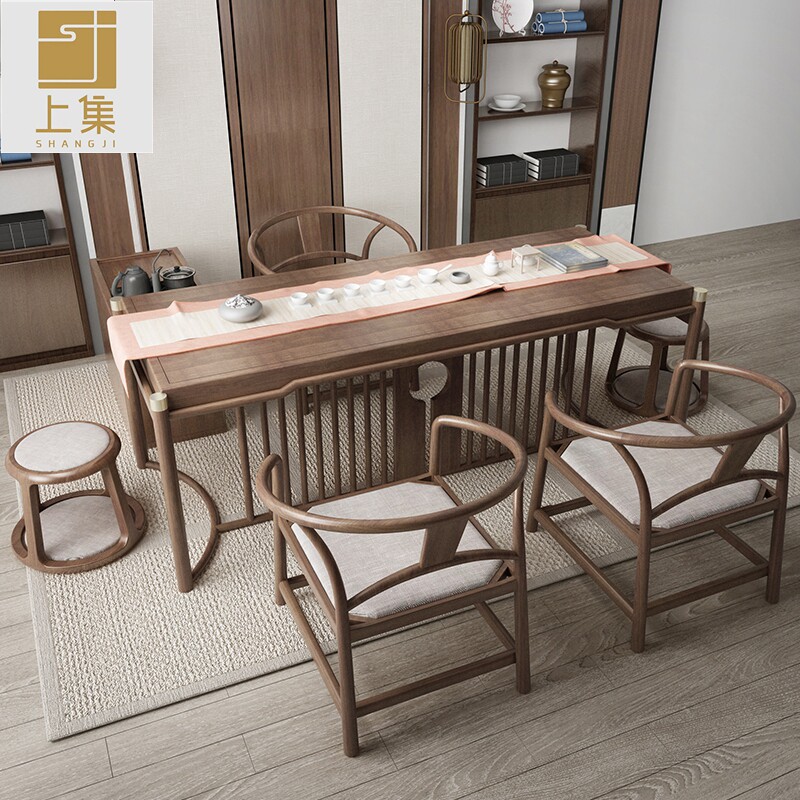 New Chinese style tea table and chair combination modern minimalist light luxury tea room tea table tea house negotiation table new Chinese style furniture customization